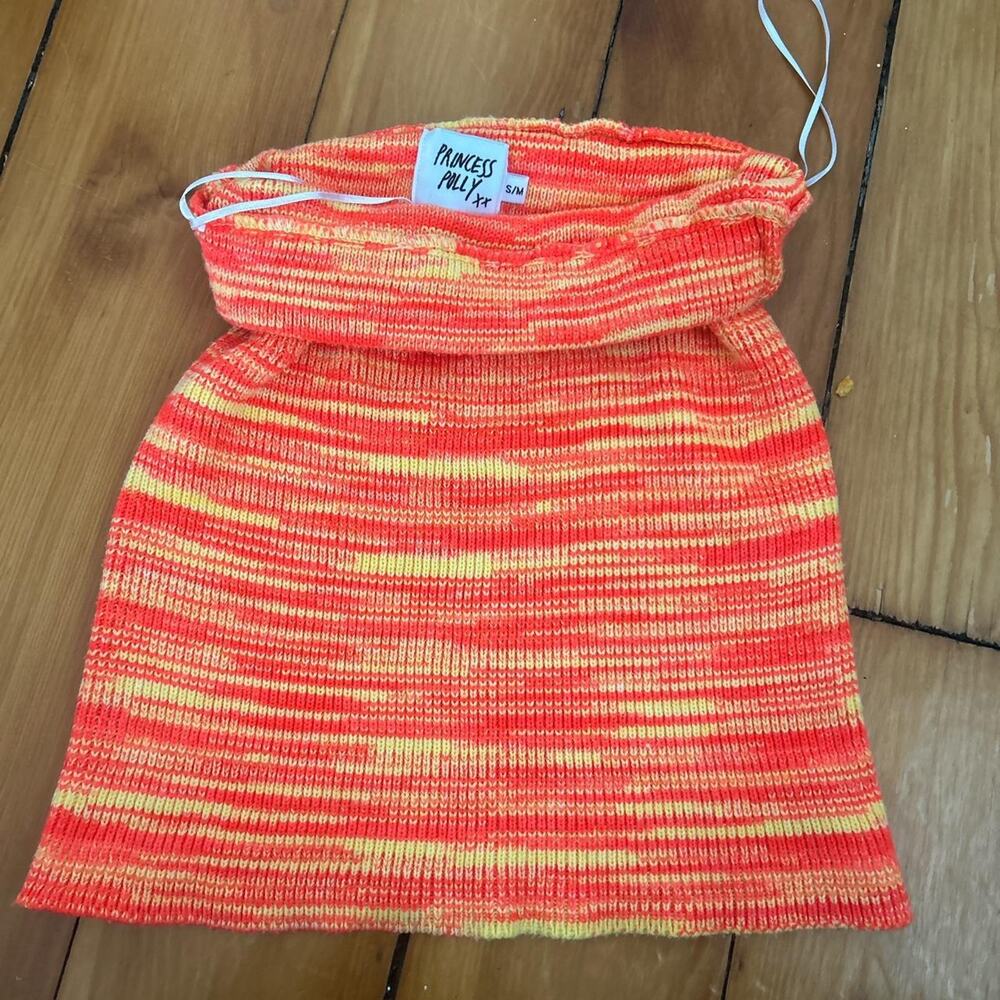 Pink and yellow knitted mini